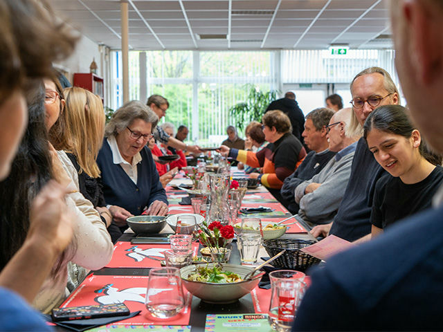 vrijheidsmaaltijd in de lochal